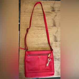 Fossil Red Crossbody Bag